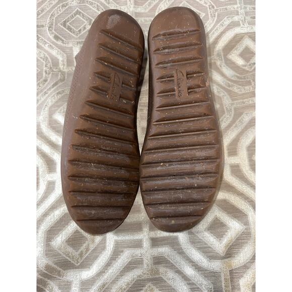 Clarks Leather Suede Shoes Flats MEDORA NINA Sage‎ Size 7.5 - Picture 5 of 7